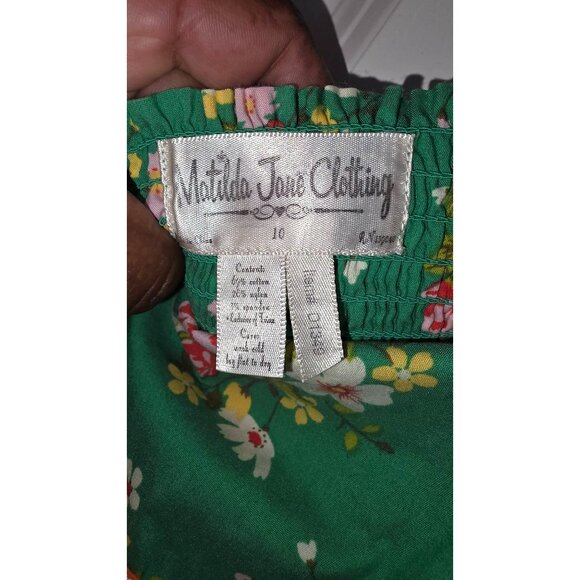 Matilda Jane Girls Multicolor Floral & Strawberry Patchwork Sundress Polka Dot S - Picture 7 of 8